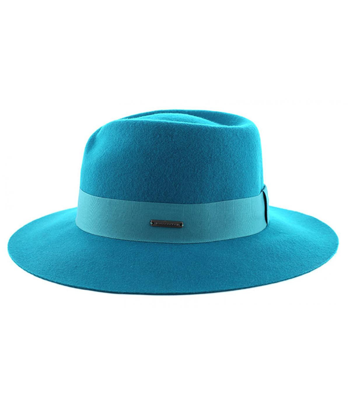 Sombrero mujer fedora azul Fedora petrol Sombrero mujer fedora azul Fedora petrol